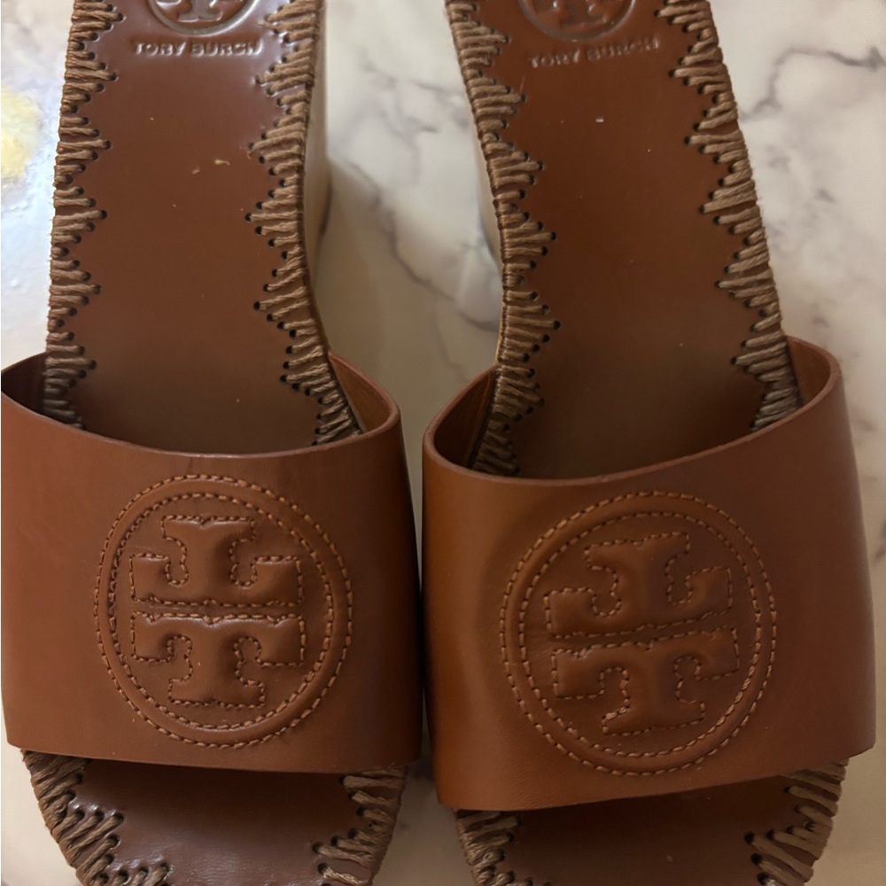 Tory Burch Brown Leather Sandals